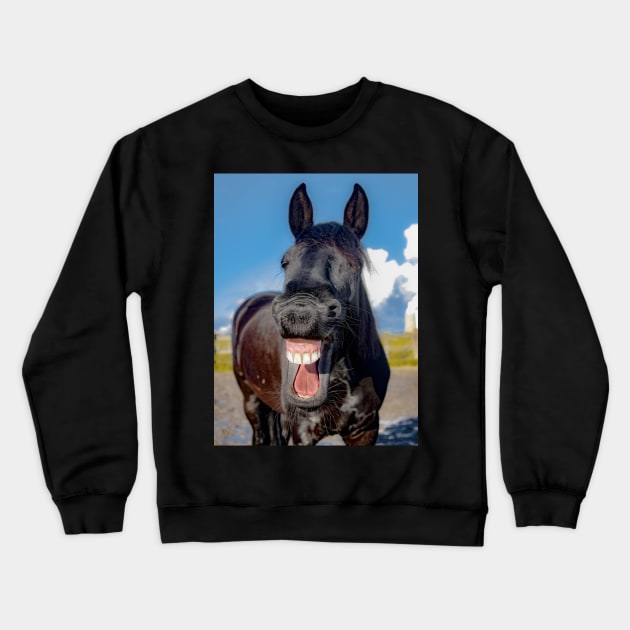 Funny Horse Crewneck Sweatshirt by kawaii_shop